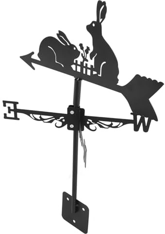 TOYANDONA Outdoor Weather Vane Farmhouse Wind Vane Vanes Bunny Decorative Wind Vane Garden Weather Vane Gauge Rabbit Wind Vane Patio Wind Direction Indicator for Large Small Lawn