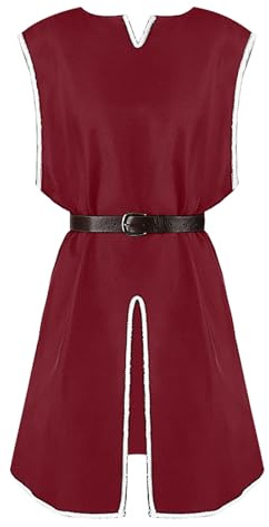 Generisch Herren Mittelalter Kostüm Ärmellos Rundhals Renaissance Lederweste Ritter Patchwork Leder Rüstung Retro Weste Wikinger Pirat Cosplay Gothic Performance Halloween Kostüm Schwarz, grün, braun