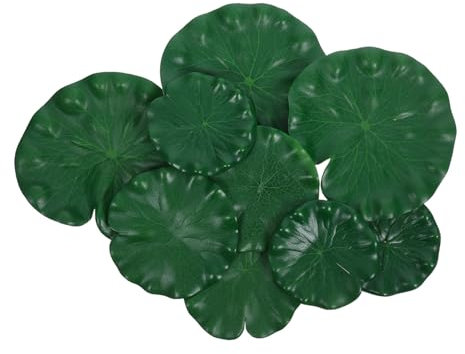 VICASKY 9pièces Nénuphars Artificiels Flottants Pour Aquarium Décoration De Bassin Extérieur Plantes Flottantes Artificielles De Lotus Nénuphar Lotus Pour Piscine