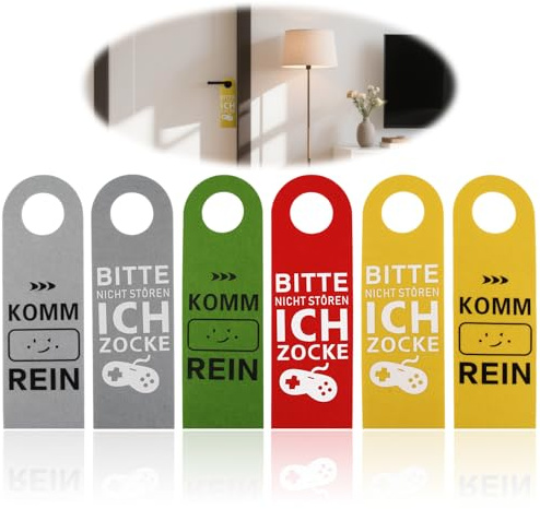 Bitte Nicht Stören Schild, 3 Stück Lustige Türanhänger aus Filz Zocker Geschenk Gamer Geschenk Geschenke für Jungs Coole Sachen für Teenager Mädchen Jungen Gaming Zimmer Deko
