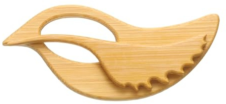 sourcing map Broche en bois en forme d'oiseau, épingle à châle vintage pour pull, broche en bois mignon pour femmes, filles, écharpes, badges