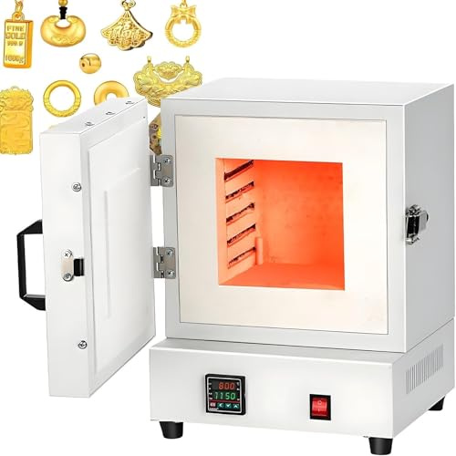 TPTAWF Fornetto Elettrico a Muffola con Fibre Ceramiche 1150℃, Forno di Sbrinamento Elettrico da 2000W per Lavorazione di Gioielli
