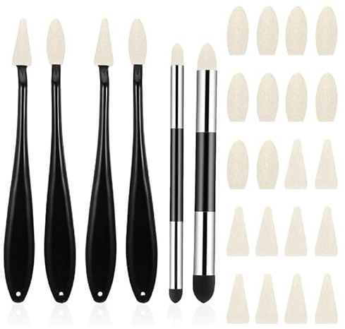 Hontaog 26 Stück Radierstift Papierwischer Set, Papierwischer zum Zeichnen Verblender Stift, Sketch Wiping Pen, Paper Blending Stump, Skizze Zeichenwerkzeuge für Abwischen Korrigieren Kunst Zeichnen