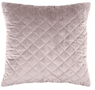 Alphadeco Steppkissen Mara - Velour mit Steppnaht - 40x40cm - Vorderseite gesteppt, Rückseite glatt - 100% Polyester - Mit Füllung (Rosé)