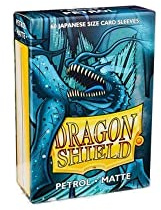 Dragon Shield | Japanese Size Card Matte Sleeves | 60 CT - Smooth & Tough Premium TCG Sleeves - Compatible with Yu-Gi-Oh, Naruto, Cardfight & Vanguard | Petrol