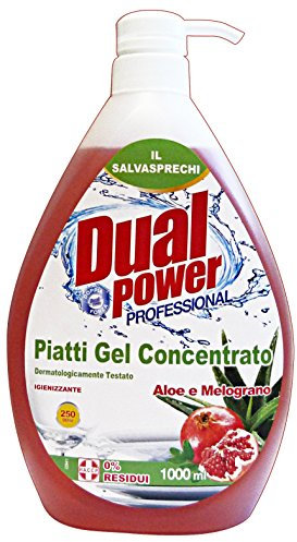 Dual Power Set 6 Piatti Concentrato 1 lt Aloe-Melograno Detergenti Casa