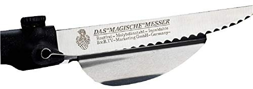 Das magische Messer Set – Original de la TV – Ne jamais couper à plat ! Un véritable couteau Solingen – Longueur de la lame : env. 15 cm – Fabriqué en Allemagne – Fabriqué en Allemagne – Fabriqué en