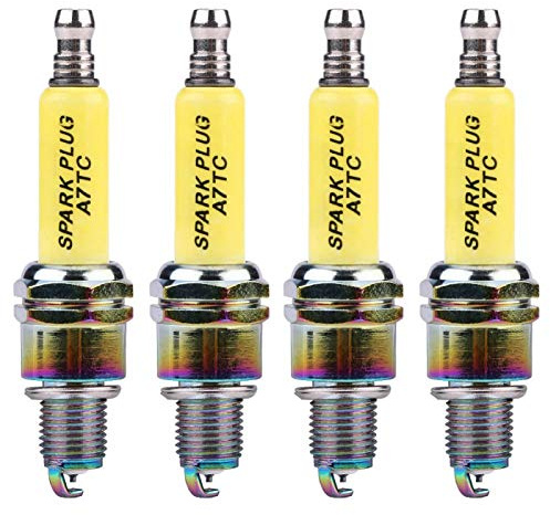 aqxreight - Zündkerze 4er Pack, Iridium Zündkerze für Motorrad Roller ATV Dirt Bike D8TC A7TC(A7TC)