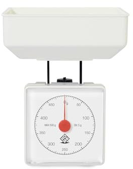 Home Báscula de cocina mecánica de ABS dietética blanca, capacidad máxima de peso: 0,5 kg, estándar, tamaño mediano