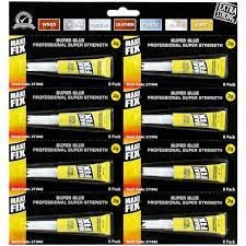 YSAMAX 24 x Quick Dry Extra Strong Adhesive for Instant Repair Plastic Rubber Wood Glass Leather DIY Craft Transparent Glue