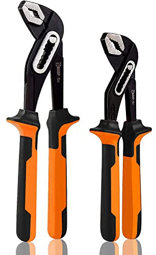 Sharp-tec Water Pump Pliers Set, 2 Pack Adjustable Plumbing Grips Spanner, Slip Joint Pliers Plumbing Wrench Set, Tongue and Groove Pliers Set, 200mm-8 and 250mm-10