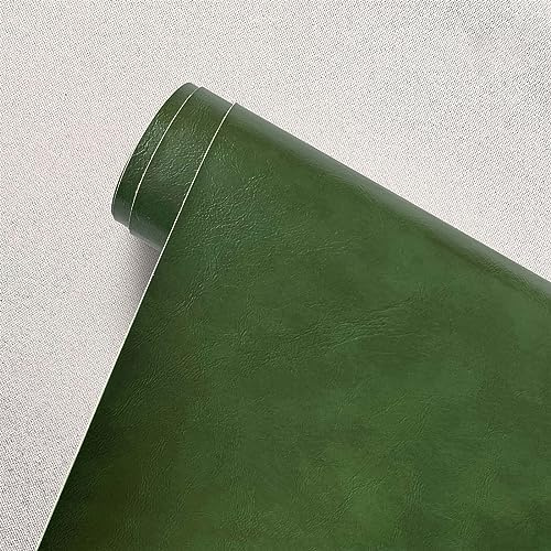 DIY Parche Reparación De Cuero artificial duradero PU autoadhesivo Cuero Fix Parche de reparación de sofás Subsidios de tela para Asiento de Coche,Muebles Ejercito verde 20 x 138 cm