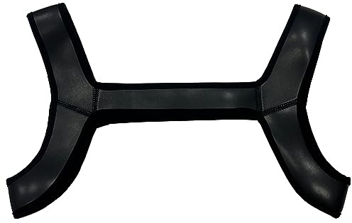 ZUYPSK Body da uomo con pettorina in neoprene, effetto bagnato, maglietta da uomo, Nero , L