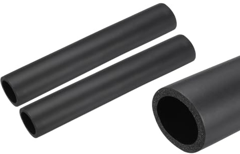 QUARKZMAN 2 x 25cm Rohrisolierung Schaumstoff, Durchmesser 30mm Isolierstärke 5mm Heizungsrohr Verkleidung für Fitnessgeräte, Rohre, Handhaben (Schwarz)