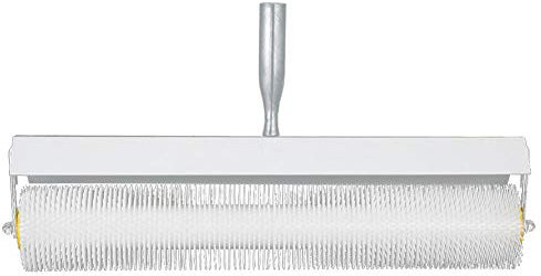 500mm Flooring Latex Self Levelling Spiked Compound Screed Floor Roller, Smooth Level, 21mm Long Spikes, Splash Guard Included for Wooden Handle Attachment