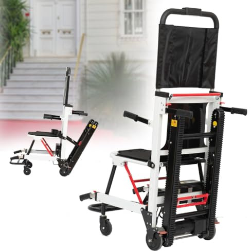 HZWJD Elektrischer Treppensteiger,Rollstuhllifte Können Treppen Hinauf Und Hinunterfahren,Treppenlifte,Treppensteiger Rollstuhl Für Erwachsene,Lithiumbatterie 24V13ah A