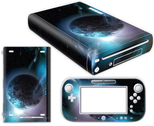 Wonhomke 1set Vinyl Skin für Nintendo Wii U Schutzhülle Decal Wrapping Cover Game Console Decor Aufkleber Full Set Anti-Scratch (PS4-005)