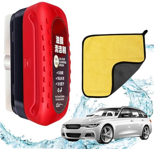 Rimuovi Pellicola D'olio Per Vetro,Glass Lavavetri Auto,Sgrassatore per Vetri e Cristalli,Pulizia dei Vetri Auto,Auto Vetro Olio Film Pulitore Vetro,120ml