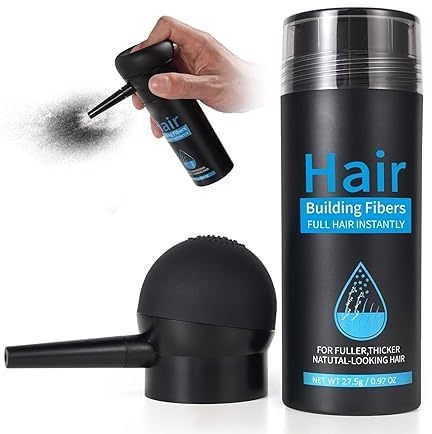 Hair Fibres, Hair Fibres Dark Brown for Thinning Hair, Instantly Conceals Hair Loss in 15 Sec, Hair Loss Concealer for Women and Men (Dark Brown)
