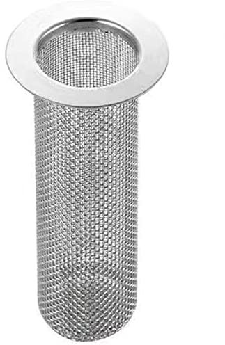 Filtro per lavello | Rete fognaria per bagno | Sifone con filtro a cestello in acciaio inossidabile, filtro di scarico da cucina in metallo, scarico a cestello per capelli - adatto alla maggior parte