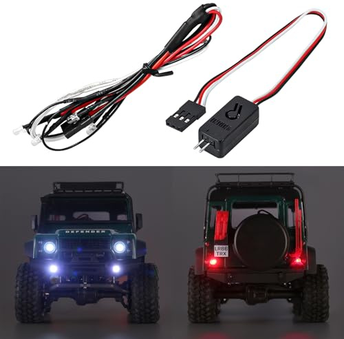 INJORA Luci LED Fari Fanali Posteriori Interruttore Controller per TRX4M
