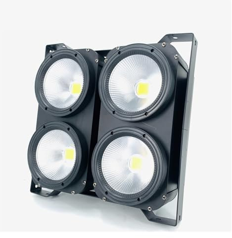 OUHFCASN DJ Stage Light, Led Blinder DJ Lights 4 Eyes 4x100w 400W LED RGBWA UV 6in1 Warm White 200W Par Dj Strobe DMX 512 Wash Beam Stage Lighting Uplights for Events(WarmWhite coldWhite)