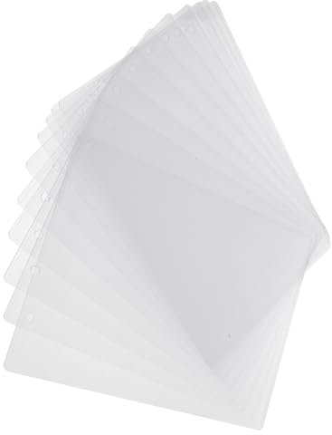 HAWILLOSCH 10 Stück A4 Kunststoffhüllen Dokumentenschutz Löcher 290x213mm Für Mall Tags Vielseitige Anzeige