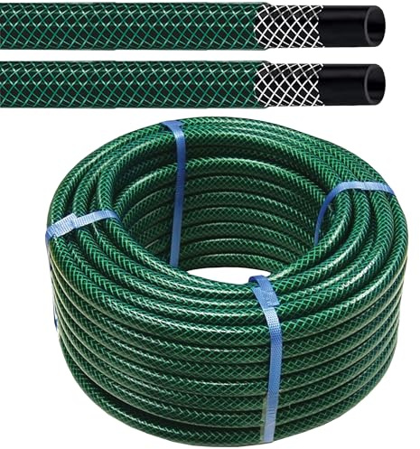 75M Garden Hose Pipe 246ft Heavy Duty Reinforced 3 Layer Flexible Water Hose 1/2 Inch Durable Outdoor Hose for Gardening Car Wash Lawn Irrigation Watering Hose Kink Resistant with High Pressure