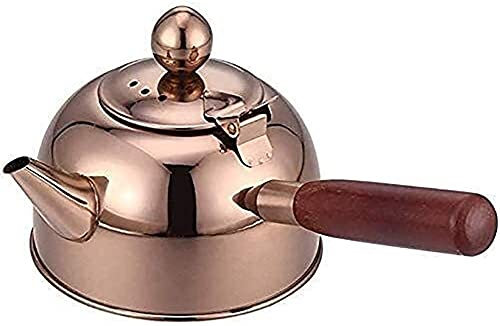 Hervidor de agua silbante de camping de acero inoxidable para cocinas de inducción, estufa eléctrica de gas y cerámica (color: A)