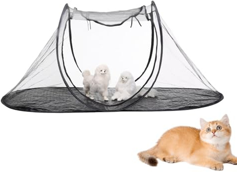 Corralito plegable para mascotas, corralito de ejercicio plegable transpirable para gatos, tienda portátil para gatitos, recinto para cachorros, cajas de viaje para perros para interiores