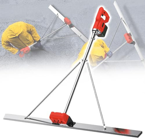 Power Estrich Betonbearbeitungsgerät Finishing-Werkzeug, Estrich-Vibrationssatz, Nivellier-Stampfer-Lineal, 6000 U/min, 150 cm, batteriebetriebene Zement-Finishing-Vibratio