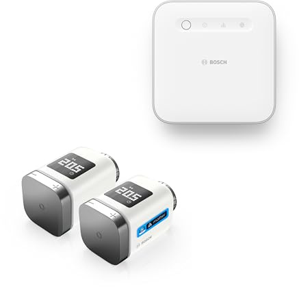 Bosch Smart Home Set iniziale termostato intelligente per radiatori, 1x Controller II, 2x Termostato per radiatori II [+M] antracite