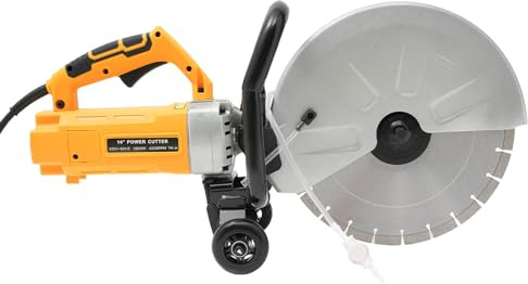 Sierra de hormigón eléctrica de 3000 W, cortador de piedra, cortador de corte eléctrico, cortador de ranuras, cortador de pavimentos, con disco de corte de diamante de 350 mm para granito y mármol