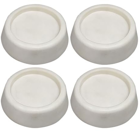 4PCS Anti Vibration Pads for Washing Machines Universal Rubber Shock Absorber Mat for Dryer Noise Reduction, Non-Slip Floor Protection（White）