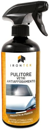 Spray Antibuée Pare-Brise 500ml - IRONTEK | IT307 | Vision Nette Longue Durée | Condense Buée Vitres Voiture | Rétroviseurs Protégés | Application Facile Rapide