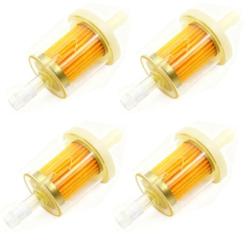 Amazleer 4 Stück Benzinfilter Kraftstofffilter 8mm Universal, Kraftstofffilter für Motorrad, Auto, Roller, Rasenmäher, Auto Automobil, PKW, KFZ, Diesel Moped, Hohe Dichte (4)