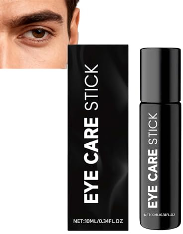 Stick Soin des Yeux pour Hommes,Roll-on Anti-Cernes et Poches,Stick Rafraîchissant Hydratant et Décongestionnant,Sérum Anti-Âge aux Vit C,E et Niacinamide,Réduit Rides et Poches Sous les Yeux (1pcs)