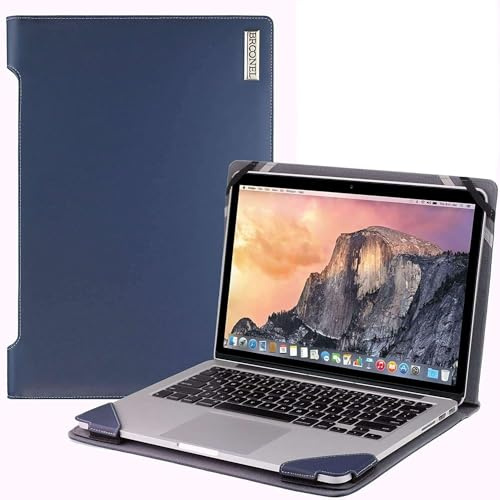 Broonel - Serie De Perfiles - Estuche para De Cuero Azul - Compatible con La ASUS CX15 15.6 Chromebook Plus