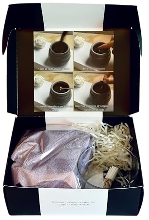 Dazzle Dream Kit – 400g Perle Profumate, Vasetto in Vetro 240cc, 20 Stoppini, Cera Vegetale, Ricaricabile, Decorativa e Creativa, Idea Regalo per Casa e Aromaterapia (Lilla, Lavanda)