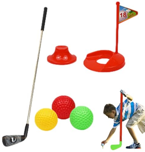 Set di mazze da golf per bambini - Giocattoli da golf portatili all'aperto per prato - Giocattoli sportivi all'aperto per bambini piccoli per prato, giardino, cortile, cortile