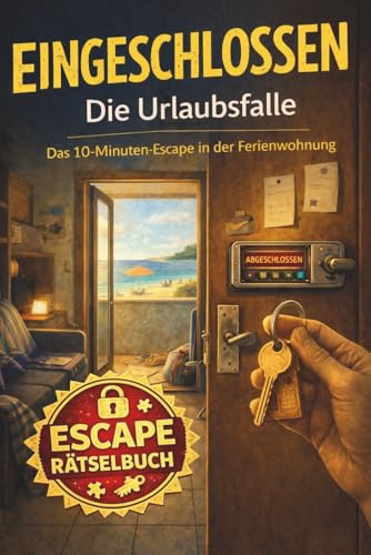 Eingeschlossen – Die Urlaubsfalle: Das 10-Minuten-Escape in der Ferienwohnung | Escape-Room-Rätselbuch (Eingeschlossen – Escape-Rätsel für zwischendurch, Band 3)