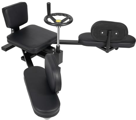 LENJKYYO Beinspreizer, Spagattrainer mit Rückenlehne, 180° verstellbare Bein-Streckmaschine, Adduktoren Trainingsgerät für Zuhause mit Polstern, Split Machine für Ballett, Kampfsport, Fitness & Yoga