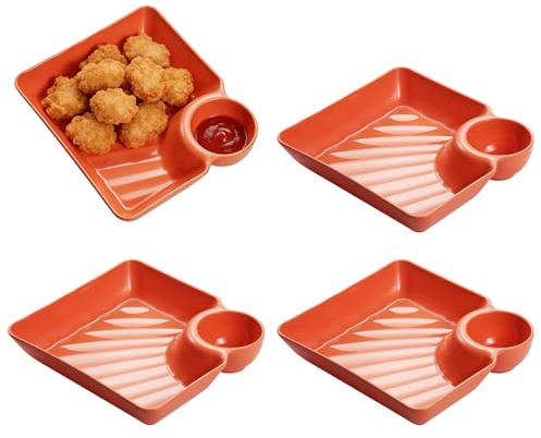 Bandeja de aperitivos Con Portasalsas, Termorresistente, para Exhibición