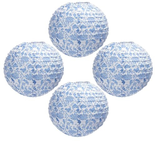 4pcs Paper Decorative Lantern Lampshade Foldable Hanging Cover Pack