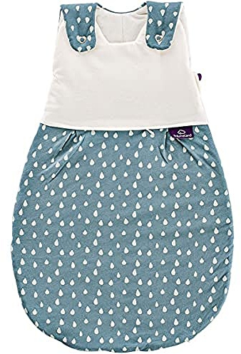 Träumeland S0102702 Außenschlafsack LIEBMICH Tropfen Ozeanblau 50/56, mehrfarbig