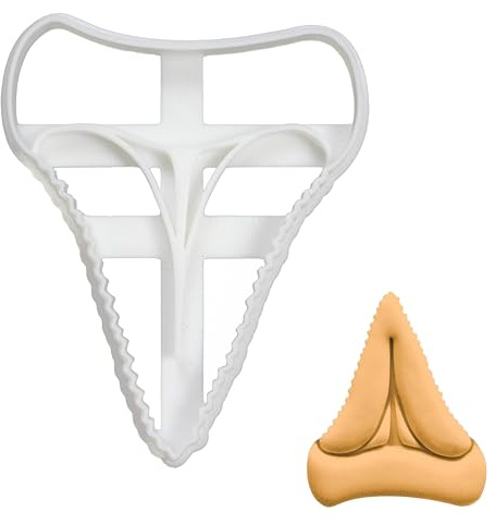 BAKERLOGY Shark Tooth Cookie Cutter - Detailed Biscuit Cutter Design for Baking and Crafts, Ideal on Fondant, Dough, Clay