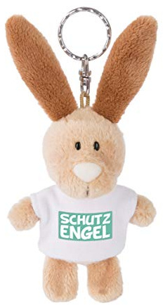 NICI 44725 Schlüsselanhänger Hase mit T-Shirt Schutzengel 10cm