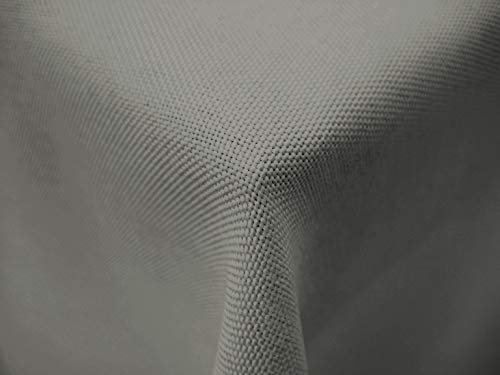 Brillant GARTENTISCHDECKE Leinen Optik Fleckschutz abwaschbar Lotus eckig rund oval (Eckig 135x200cm, grau)