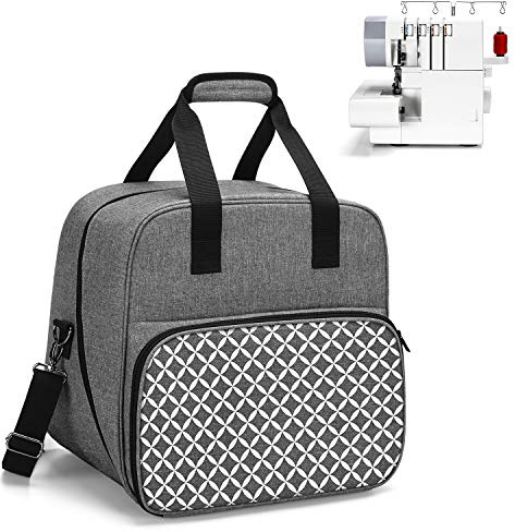 Yarwo Borsa per Tagliacuci, Borse da Trasporto per Macchine Tagliacuci e Accessori, con Tavola di Legno Inferiore Staccabile e Tasche, Grigio con Motivo Ovale