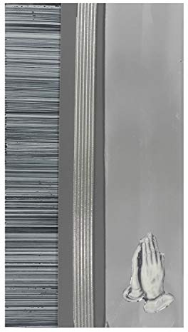 Pracht Creatives Hobby 7073-20465 Wachsplatten Mix grau/silber, 3 halbe Wachsstreifen mit einem Motiv, ca. 200 x 50 x 0,5 mm, zum Modellieren und Verzieren von Kerzen